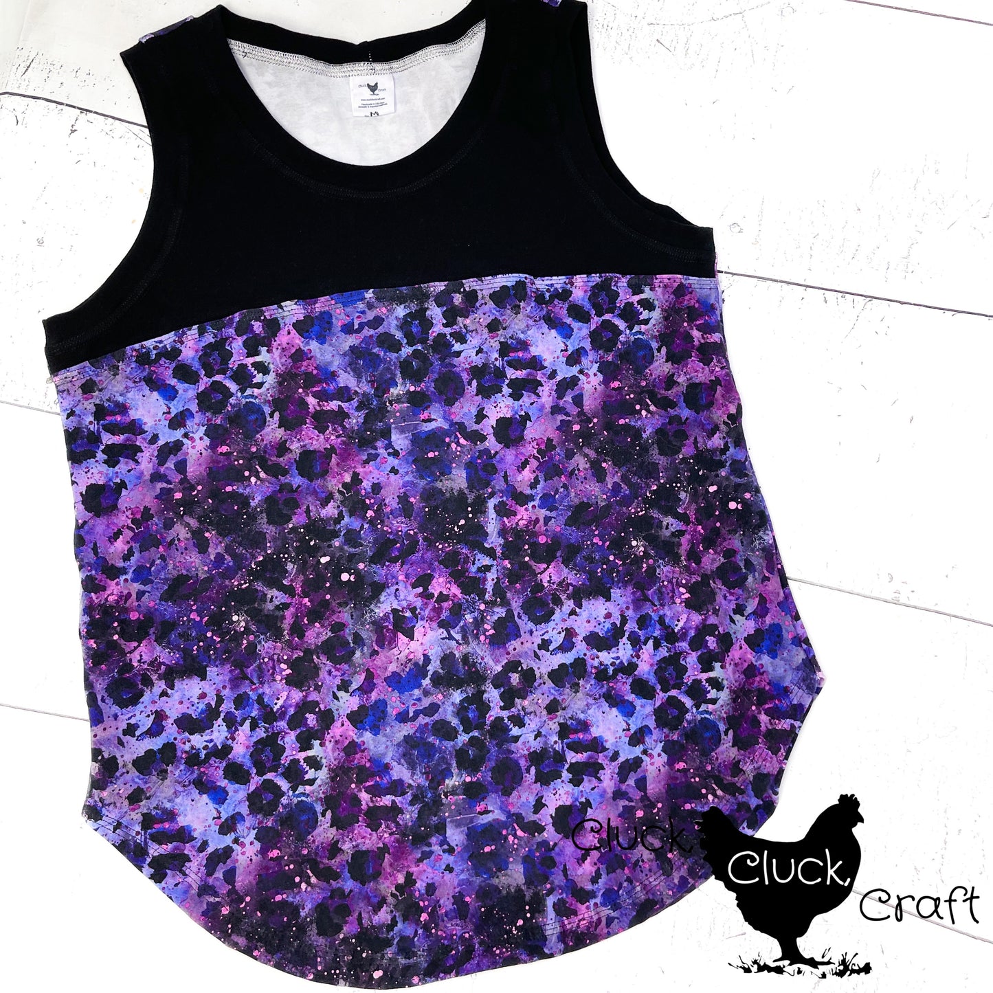 Adult Classic Tank, Purple Leopard