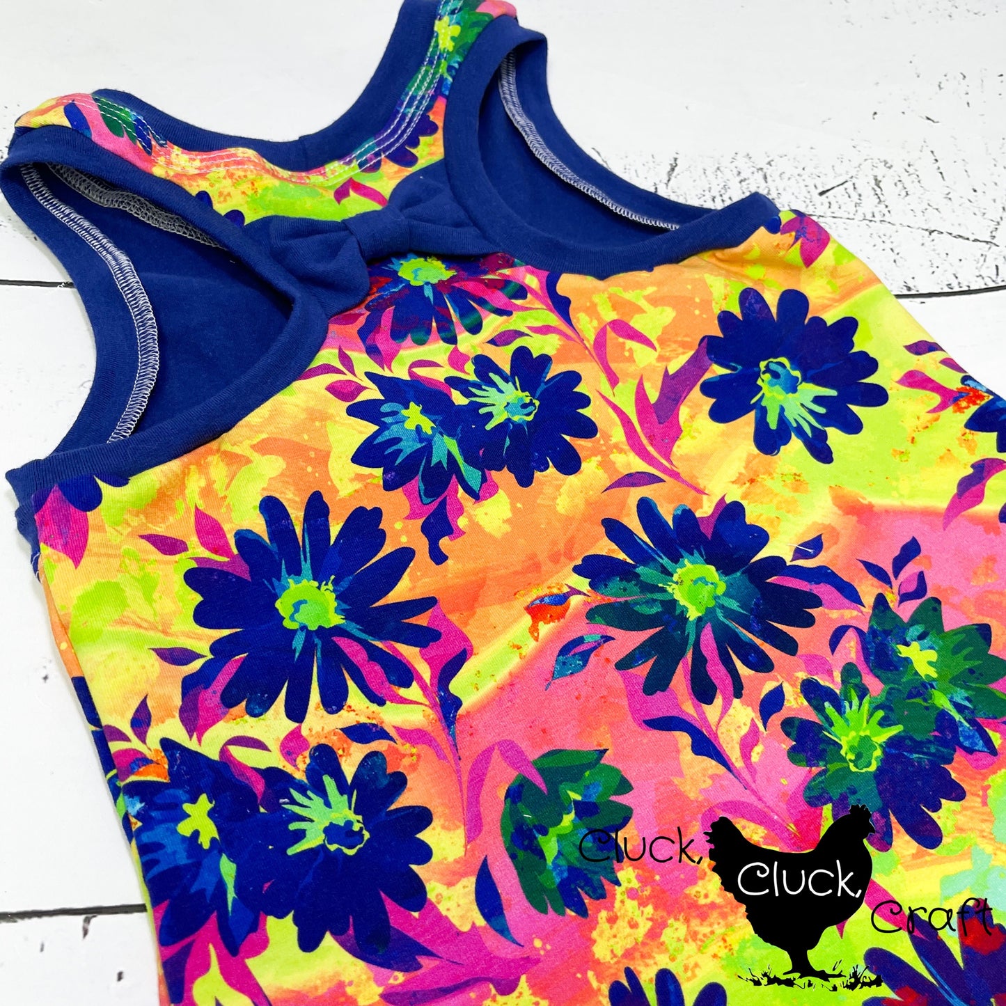 Lucy Bow Back Tank, Blooming Flowers