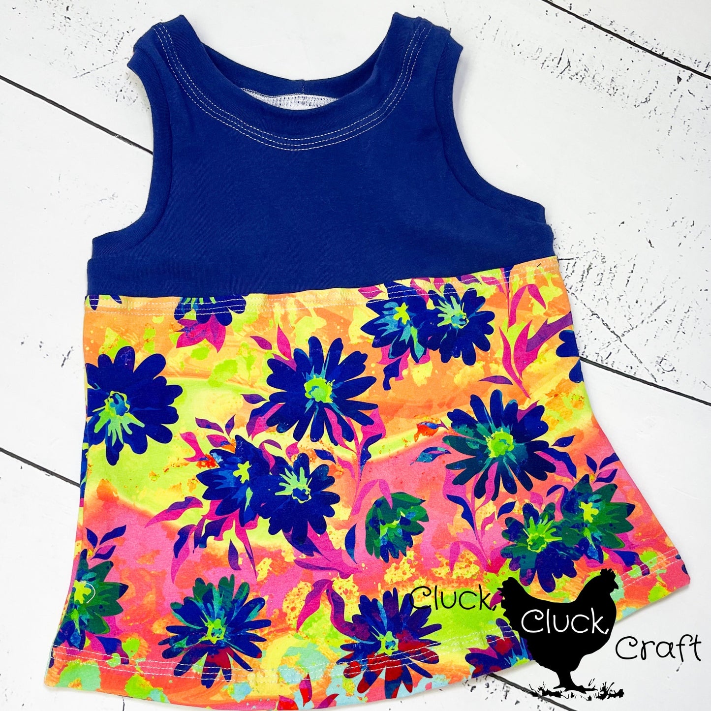 Lucy Bow Back Tank, Blooming Flowers