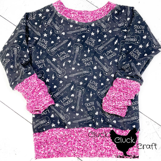 GWM Pullover, Love Rocks in Pink