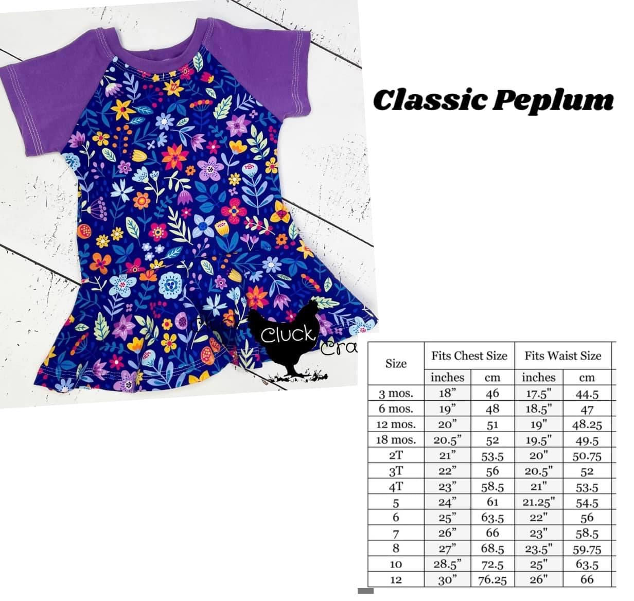Classic Peplum, Cotton Candy