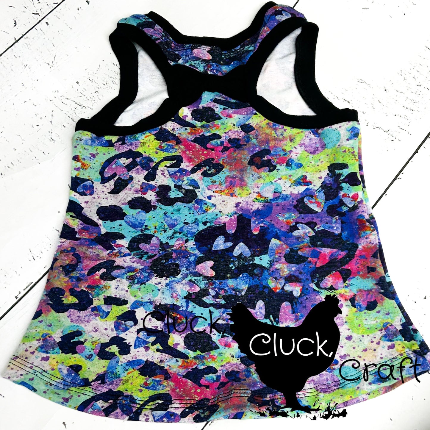 Lucy Bow Back Tank, Leopard Spots and Hearts