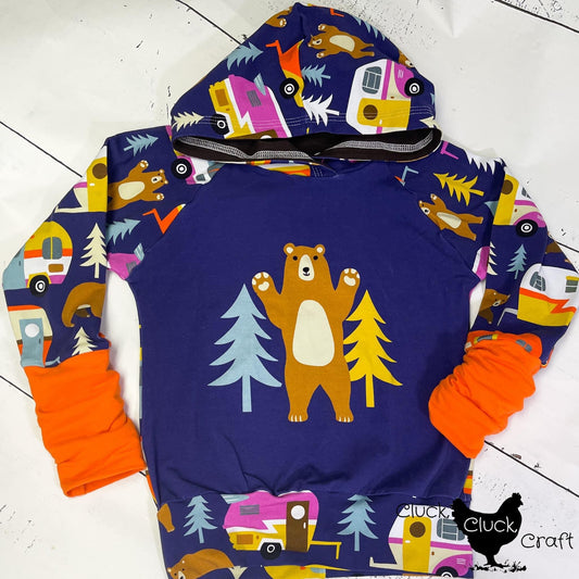 GWM Hoodie, Retro Campers and Bears